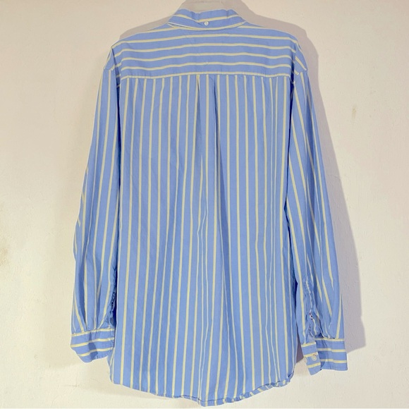 Tommy Hilfiger Shirt Mens XXL 2XL Blue Yellow Striped Long Sleeve Button Up * - Picture 2 of 5